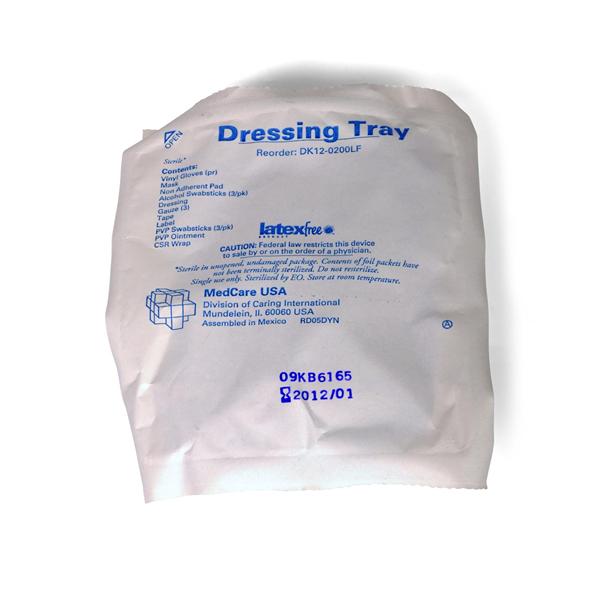 Tray Dressing Change With Vinyl Gloves/PVP Swabsticks LF 30/Ca
